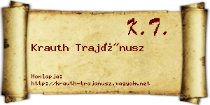 Krauth Trajánusz névjegykártya